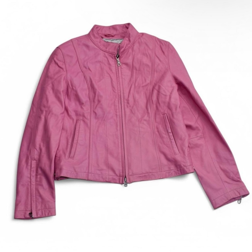 SOLD: Pink leather jacket